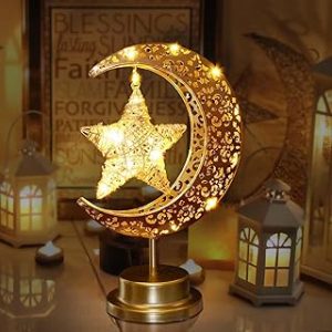 Beautiful Rustic Moon Lamp for Ramadan Decorations
