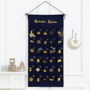 Ramadan Fabric Calendar with Pockets,30 Days